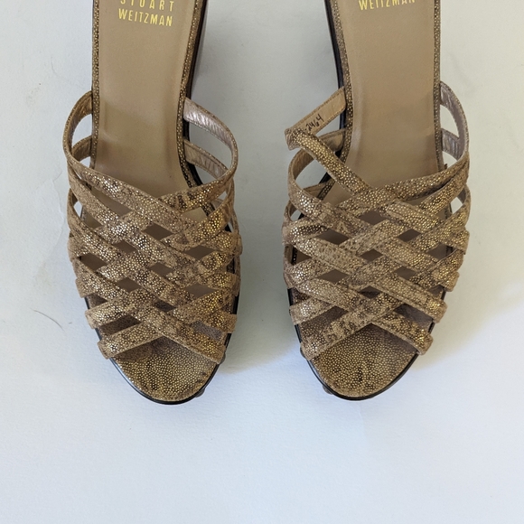 Stuart Weizmann Woven Slip On Sandals - Picture 3 of 8